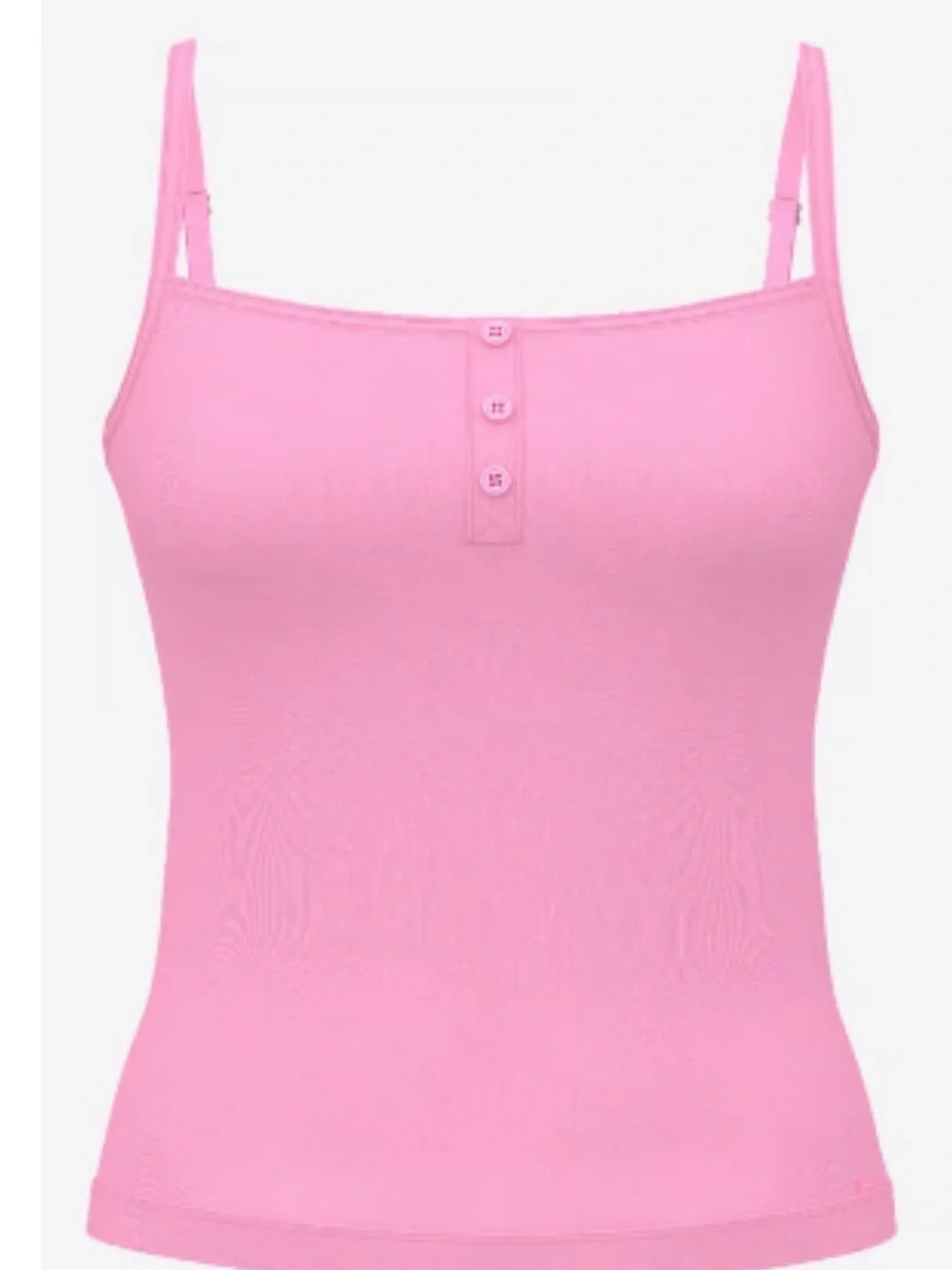 Victoria secret PINK cotton henley cami in pink lollipop Size M